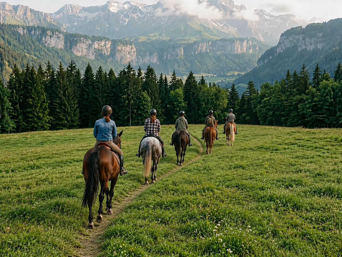 Balade à cheval en Savoie, autour de Mercury